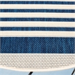 Safavieh Courtyard Navy Indoor Outdoor Rug - Round 7'10