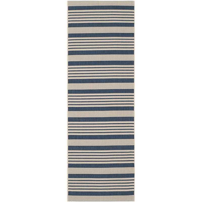 Safavieh Courtyard Navy Indoor Outdoor Rug - Runner 2'3