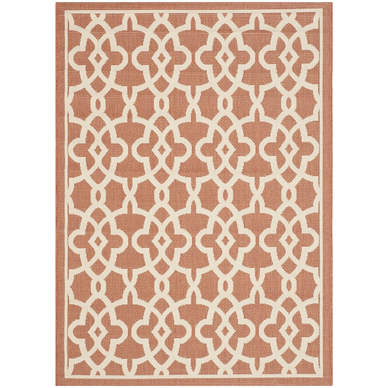 Safavieh Courtyard Terracotta Indoor Outdoor Rug - 4' x 5'7