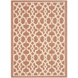 Safavieh Courtyard Terracotta Indoor Outdoor Rug - 4' x 5'7
