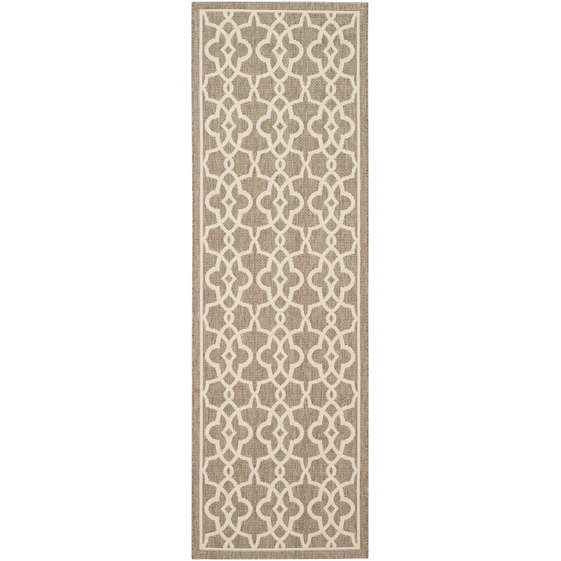 Safavieh Courtyard Mocha Indoor Outdoor Rug - 2'7