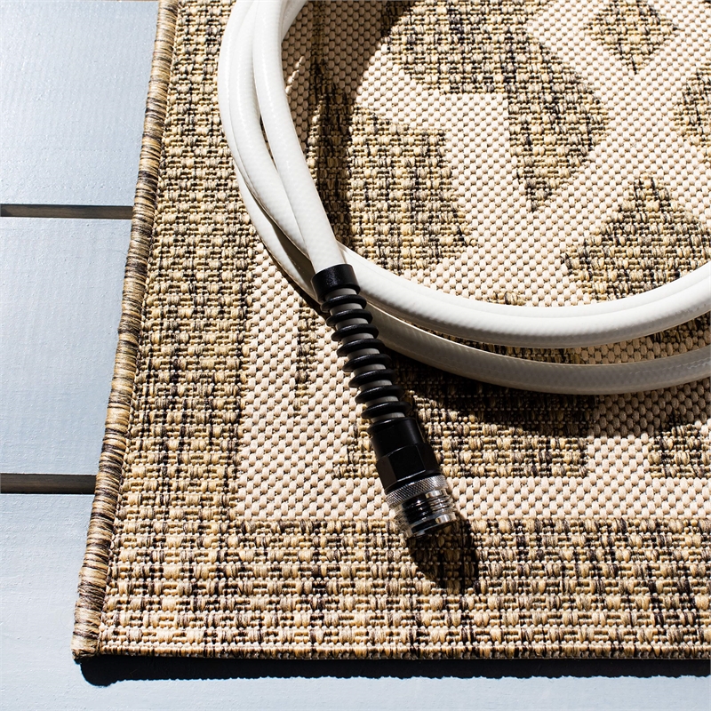 Safavieh Courtyard Mocha Indoor Outdoor Rug - 2'7