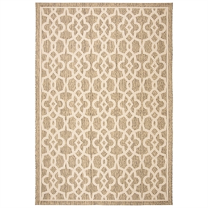 Safavieh Courtyard Mocha Indoor Outdoor Rug - 4' x 5'7&quot