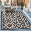 Safavieh Courtyard Black Indoor Outdoor Rug - 2'7
