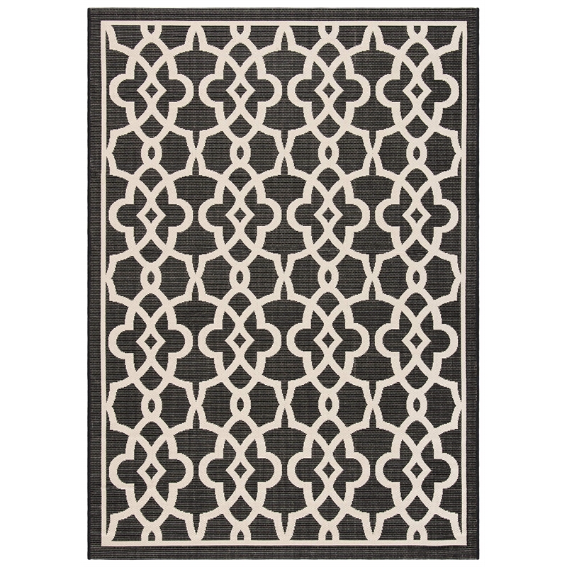 Safavieh Courtyard Black Indoor Outdoor Rug - 5'3