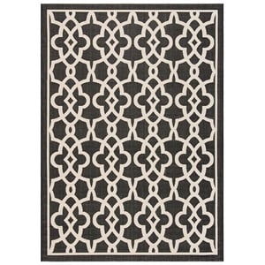 Safavieh Courtyard Black Indoor Outdoor Rug - 5'3&quot x 7'7&quot