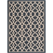Safavieh Courtyard Navy Indoor Outdoor Rug - 4' x 5'7