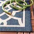 Safavieh Courtyard Navy Indoor Outdoor Rug - 4' x 5'7