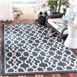 Safavieh Courtyard Navy Indoor Outdoor Rug - 8' x 11'