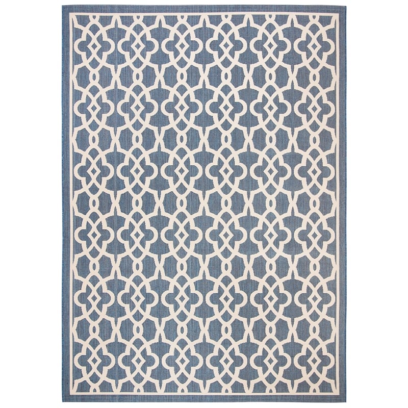 Safavieh Courtyard Navy Indoor Outdoor Rug - 8' x 11'