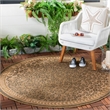 Safavieh Courtyard Natural Indoor Outdoor Rug - Round 7'10