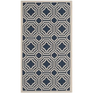 Safavieh Courtyard Navy Indoor Outdoor Rug - 2' x 3'7&quot