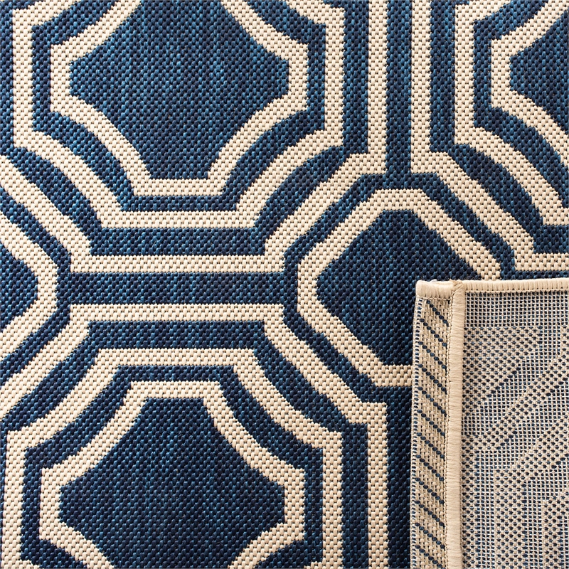 Safavieh Courtyard Navy Indoor Outdoor Rug - 8' x 11'