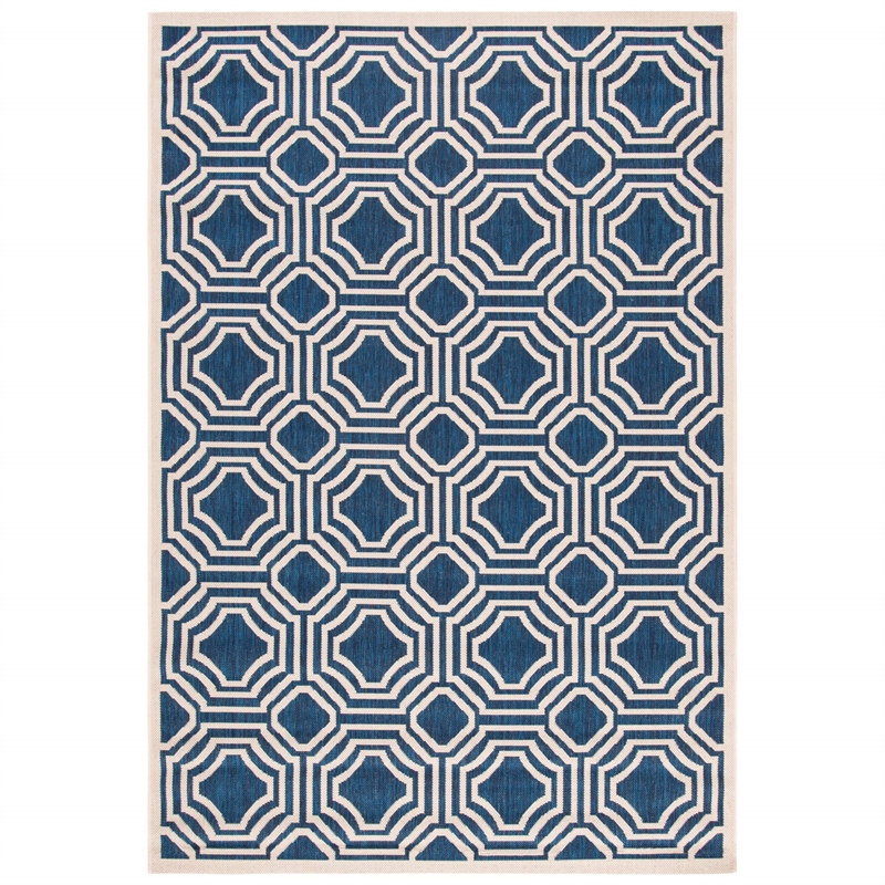 Safavieh Courtyard Navy Indoor Outdoor Rug - 9' x 12'