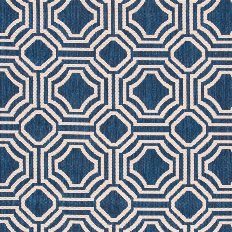 Safavieh Courtyard Navy Indoor Outdoor Rug - 9' x 12'