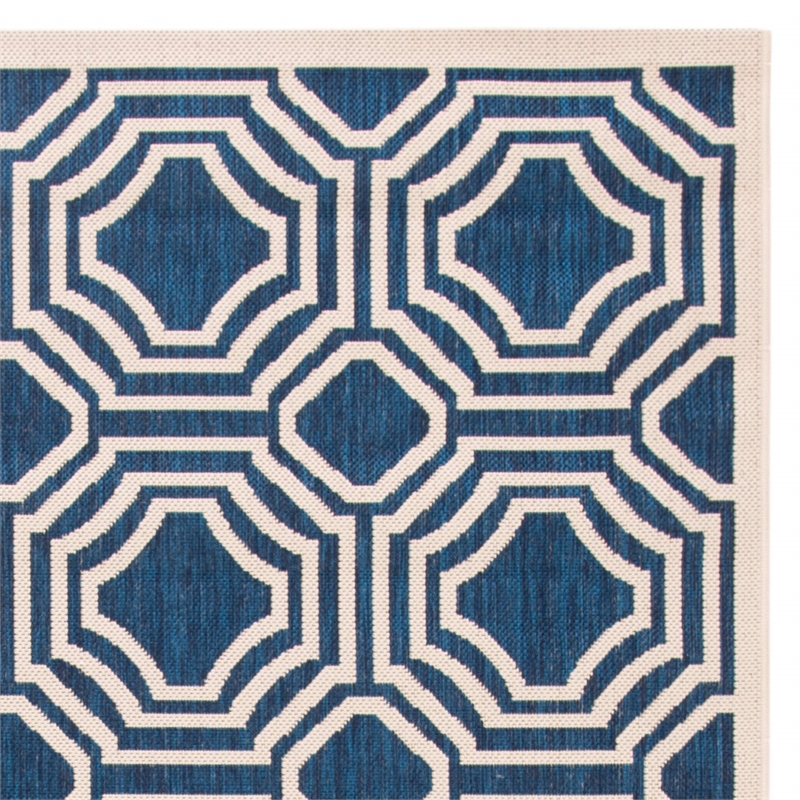 Safavieh Courtyard Navy Indoor Outdoor Rug - 9' x 12'