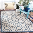 Safavieh Courtyard Beige Indoor Outdoor Rug - 8' x 11'