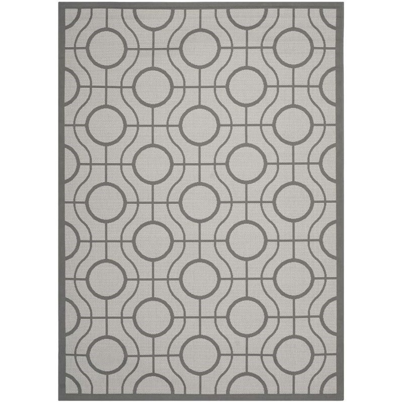 Safavieh Courtyard Light Grey Indoor Outdoor Rug - 2' x 3'7