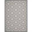 Safavieh Courtyard Light Grey Indoor Outdoor Rug - 6'7
