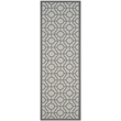 Safavieh Courtyard Light Grey Indoor Outdoor Rug - Runner 2'3