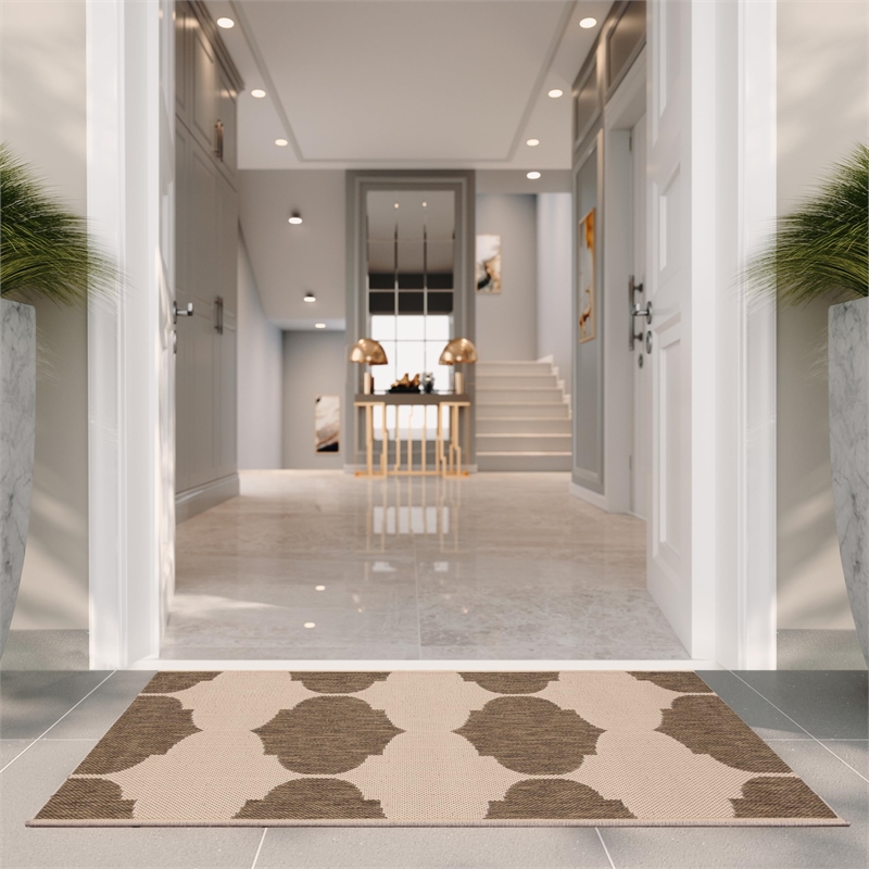 Safavieh Courtyard Beige Indoor Outdoor Rug - 2' x 3'7