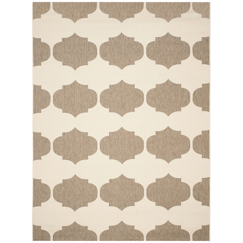 Safavieh Courtyard Beige Indoor Outdoor Rug - 8' x 11'