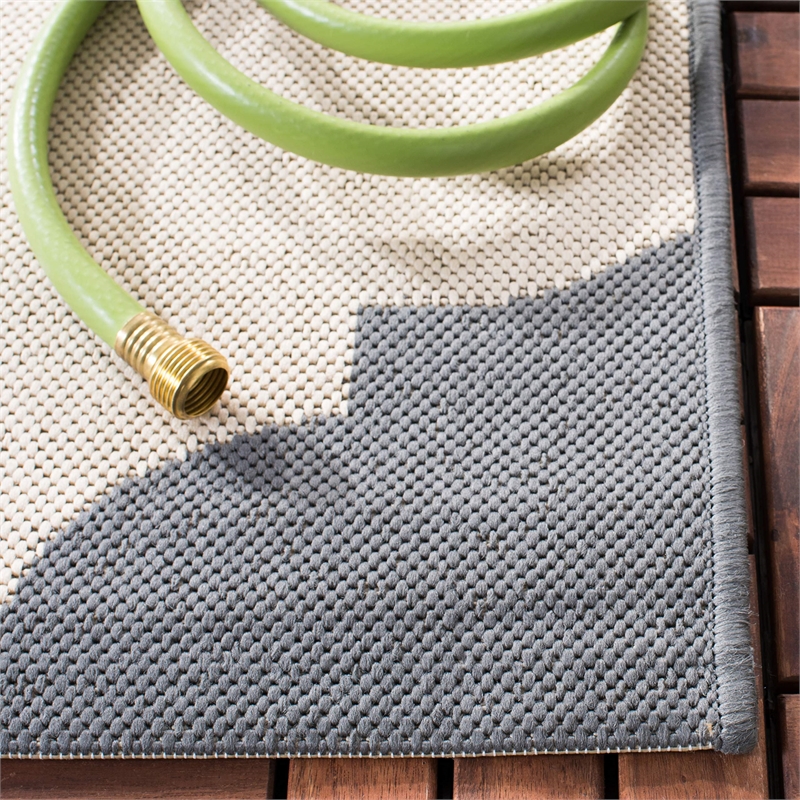 Safavieh Courtyard Beige Indoor Outdoor Rug - Square 5'3