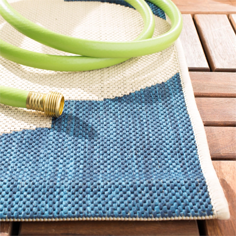 Safavieh Courtyard Beige Indoor Outdoor Rug - 8' x 11'