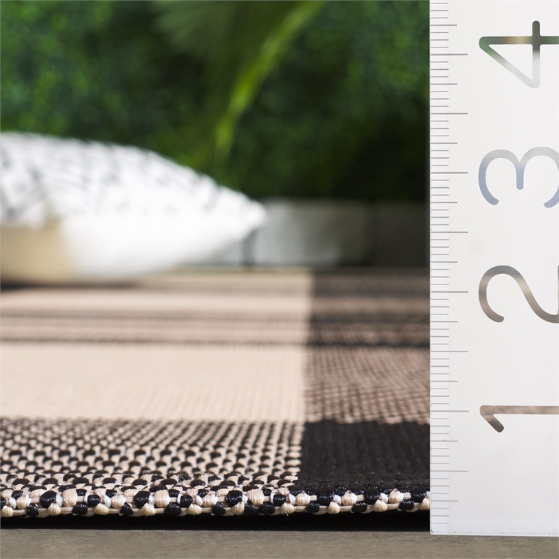 Safavieh Courtyard Black Indoor Outdoor Rug - 9' x 12'
