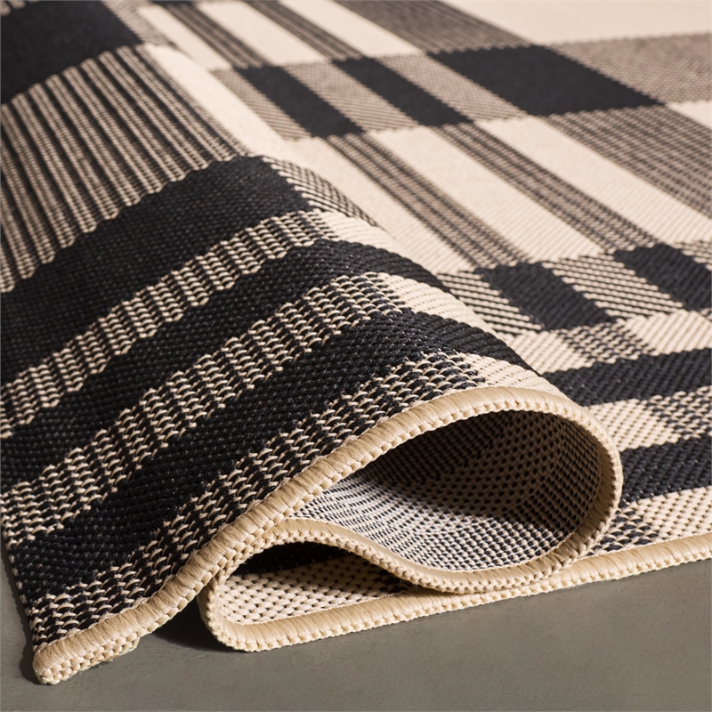 Safavieh Courtyard Black Indoor Outdoor Rug - 9' x 12'