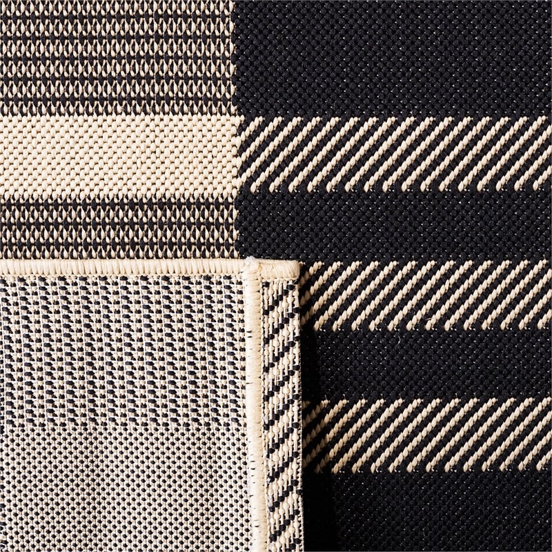 Safavieh Courtyard Black Indoor Outdoor Rug - Runner 2'3