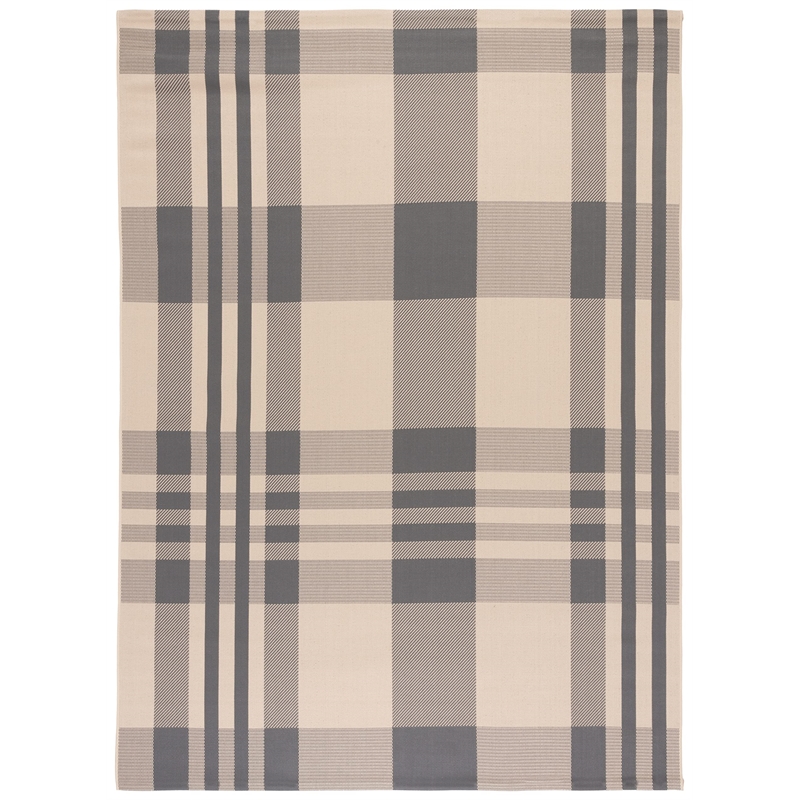 Safavieh Courtyard Grey Indoor Outdoor Rug - 9' x 12'