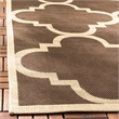 Safavieh Courtyard Dark Brown Indoor Outdoor Rug - Square 4'