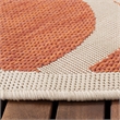 Safavieh Courtyard Terracotta Indoor Outdoor Rug - Round 5'3