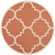 Safavieh Courtyard Terracotta Indoor Outdoor Rug - Round 6'7