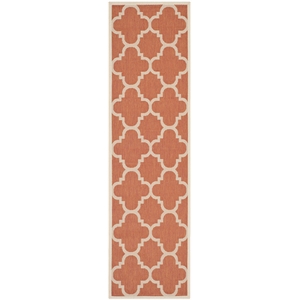 safavieh courtyard terracotta indoor outdoor rug - runner 2'3&quot x 8'