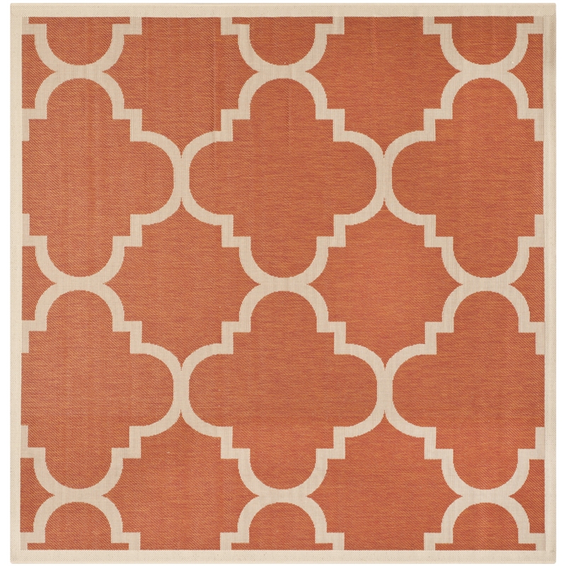 Safavieh Courtyard Terracotta Indoor Outdoor Rug - Square 6'7
