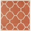 Safavieh Courtyard Terracotta Indoor Outdoor Rug - Square 6'7