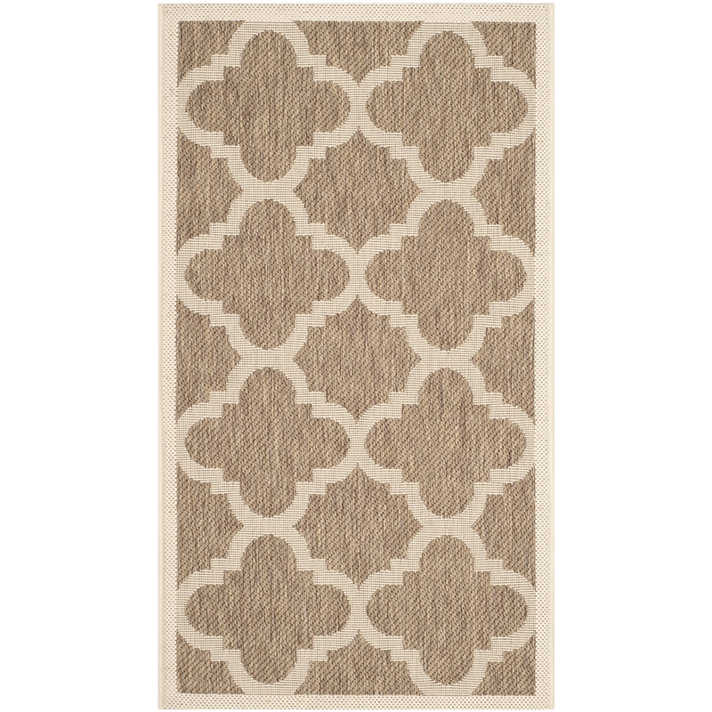 Safavieh Courtyard Brown Indoor Outdoor Rug - 2' x 3'7