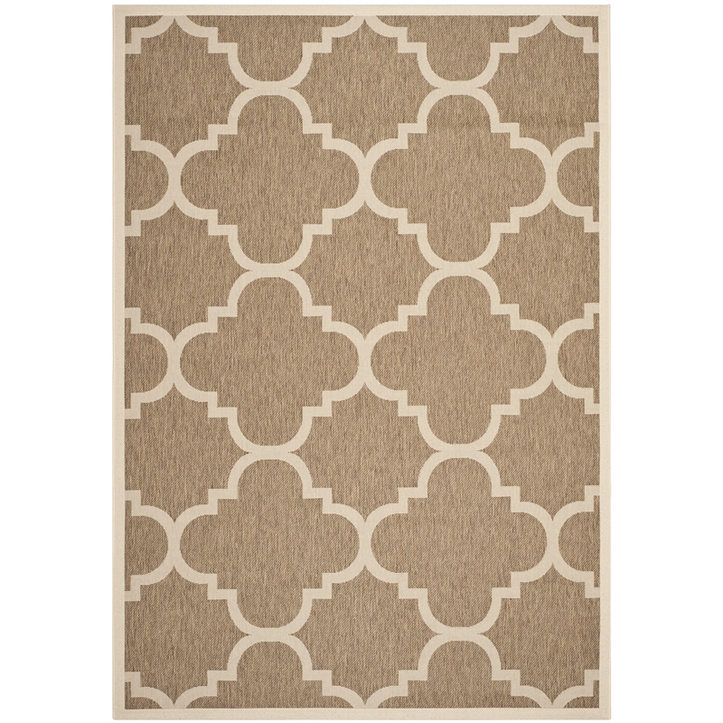 Safavieh Courtyard Brown Indoor Outdoor Rug - 6'7