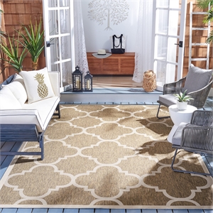 Safavieh Courtyard Brown Indoor Outdoor Rug - Square 7'10&quot