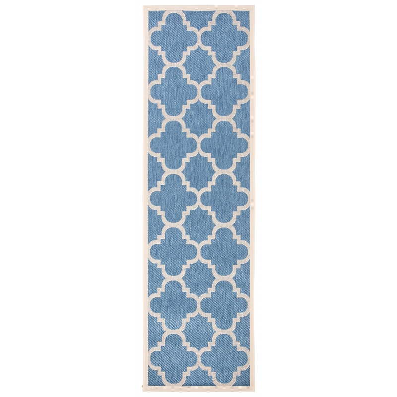 Safavieh Courtyard Blue Indoor Outdoor Rug - Runner 2'3