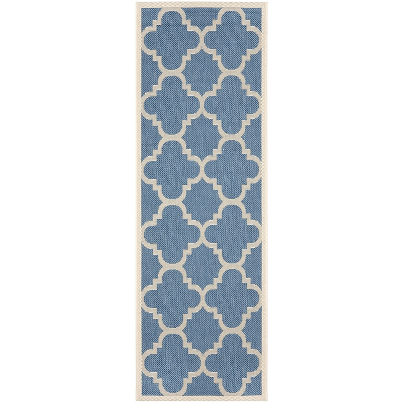 Safavieh Courtyard Blue Indoor Outdoor Rug - Runner 2'3