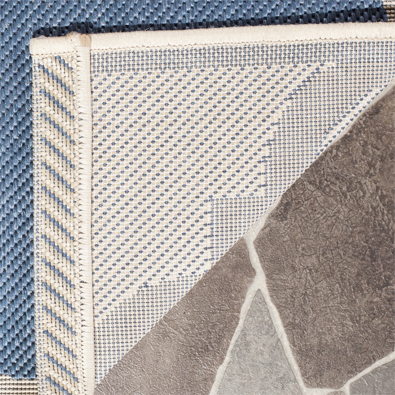 Safavieh Courtyard Blue Indoor Outdoor Rug - Square 5'3
