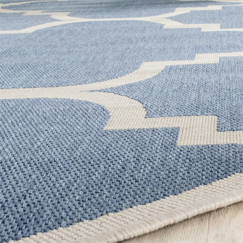 Safavieh Courtyard Blue Indoor Outdoor Rug - Square 5'3