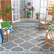 Safavieh Courtyard Grey Indoor Outdoor Rug - Square 7'10