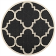 Safavieh Courtyard Black Indoor Outdoor Rug - Round 7'10