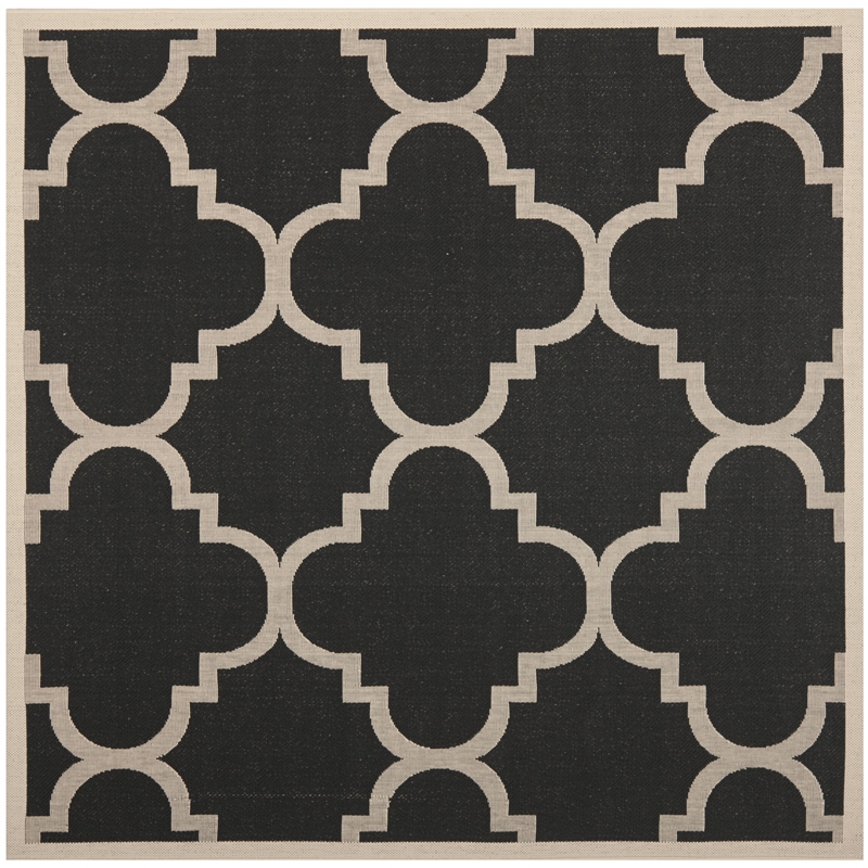 Safavieh Courtyard Black Indoor Outdoor Rug - Square 4'