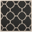 Safavieh Courtyard Black Indoor Outdoor Rug - Square 4'
