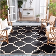 Safavieh Courtyard Black Indoor Outdoor Rug - Square 5'3